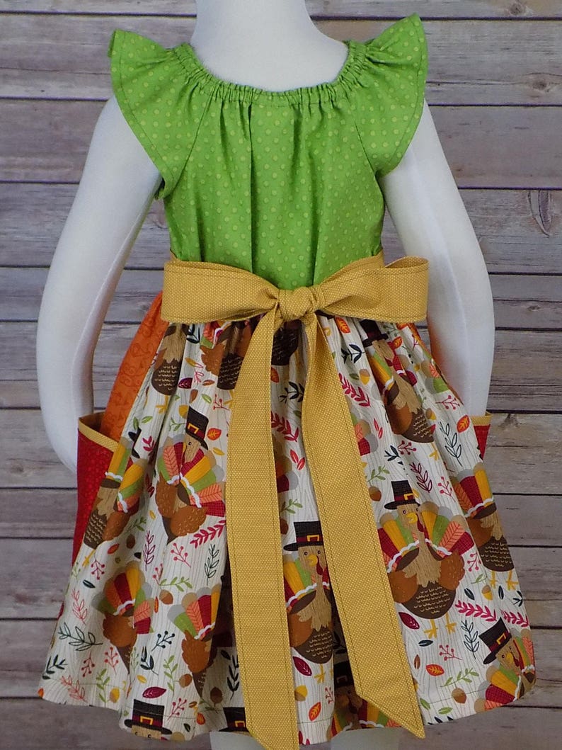 Turkey Thankgiving Pattern Print Dress