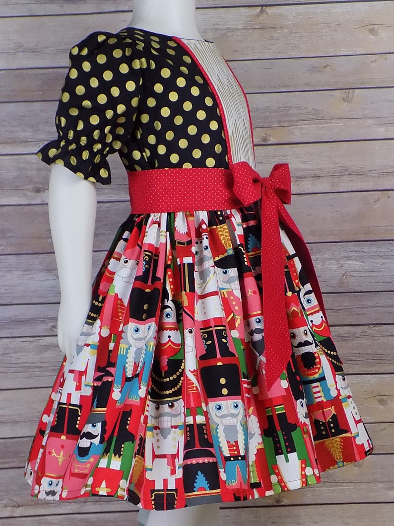 Nutcracker Dress Girls Fancy Christmas Dress Black Gold Etsy
