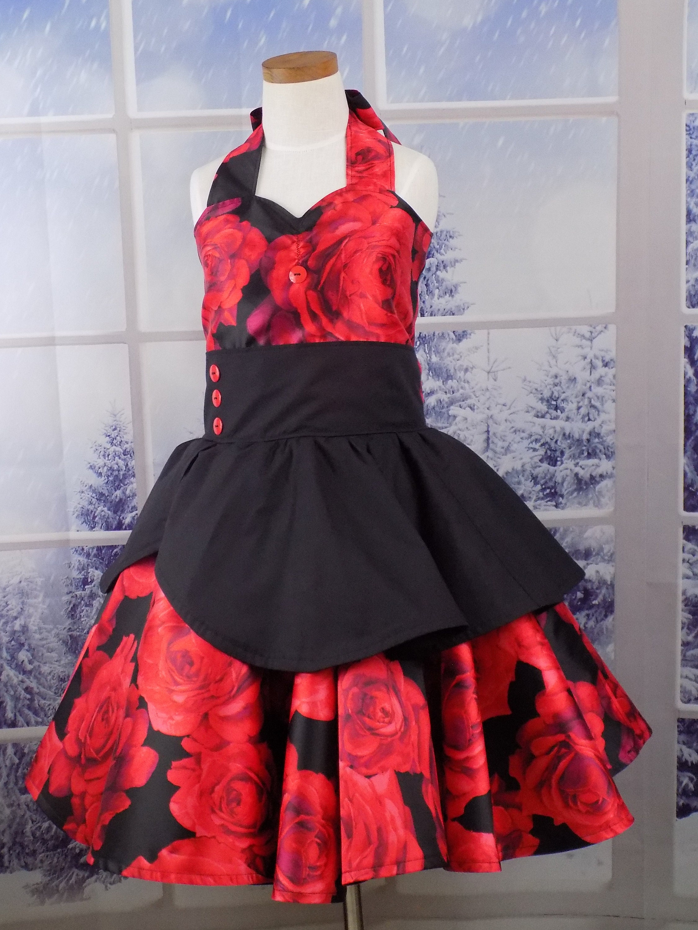 slim fit dress slacks Nwt Black Top Rose Bottom Gown As Seen On Hallmark main image 0