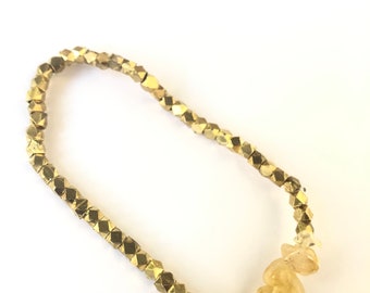 Solar plexus - citrine - golden gratitude - gifts - gratitude - the golden rule - yellow bracelet - mala bracelet - healing stones