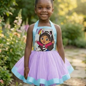 gabby's dollhouse party dress Gabby Dollhouse tutu set-Gabby Dollhouse outfit-Gabby Dollhouse dress