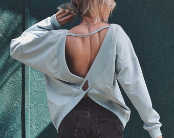 Backless Aquifer Show'em Sweatshirt: Dive into Comfort and Style