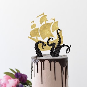 Pirate Cake Topper | Pirate Party Cake Topper | Pirate Birthday Party | Kraken Cake Topper