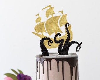 Pirate Cake Topper | Pirate Party Cake Topper | Pirate Birthday Party | Kraken Cake Topper