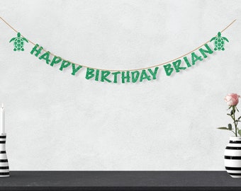 Turtle Birthday Party Banner | Sea Turtle Party Banner | Turtle Birthday | Birthday Banner