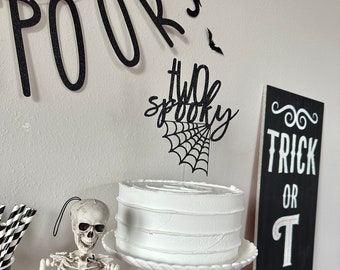 Two Spooky Cake Topper | Halloween Birthday Cake Topper | two Cake Topper | Spooky Birthday Cake topper | Halloween 2nd birthday