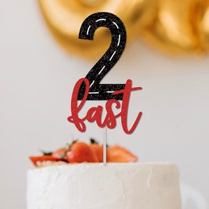 Two Fast Cake Toppers | Racer Birthday | Race Car  Birthday | Race Car Cake Toppers