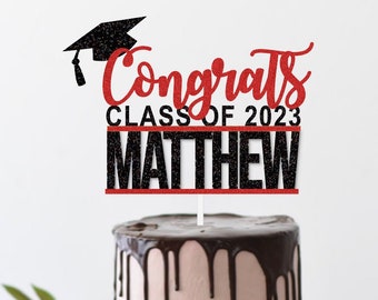 2023 Graduation Cake Topper | Personalized Graduation Cake Topper | Graduation Party | Congrats Grad Cake Topper | Class of 2023