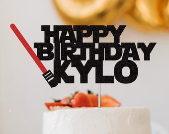 One with the force Birthday Cake Topper | Star Birthday Cake Topper | Wars birthday Cake Topper | Lightsabers cake topper | The Child is One