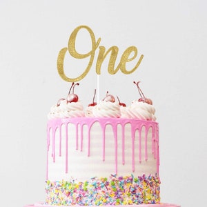 One Cake Topper 1st Birthday Cake Topper 1st birthday decorations Smash cake topper image 1