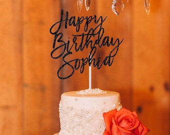 Happy Birthday cake Topper | Personalized birthday cake topper | birthday party | Happy Birthday