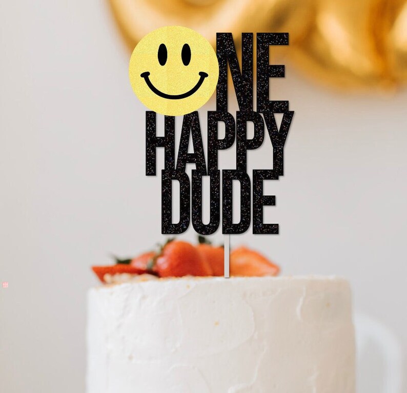 One Happy Dude Cake Birthday One Smiley Face Birthday Cake Etsy Il 794xN.4529160676 C5jq