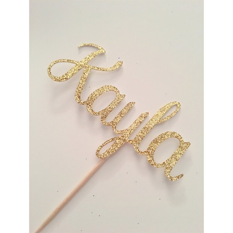 Personalized Cupcake Toppers Birthday Name Toppers Cursive Etsy