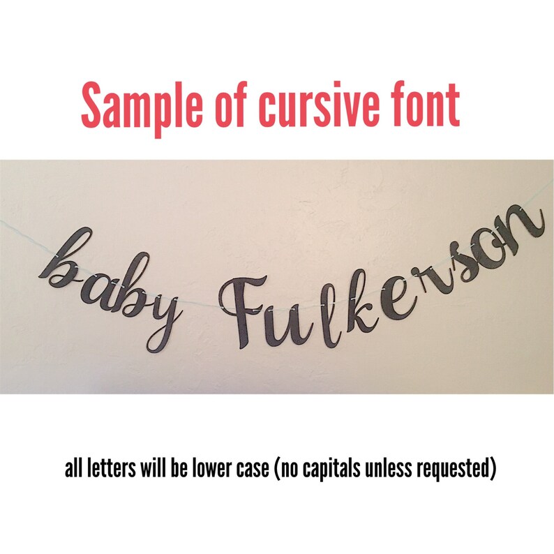 Personalized Banner Cursive Font Birthday Banner Etsy