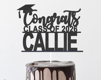 Personalized Graduation Cake Topper | Class of 2026