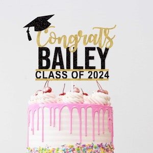 2024 Graduation Cake Topper | Personalized Graduation Cake Topper | Graduation Party | Congrats Grad Cake Topper | Class of 2024