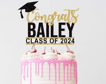 2024 Graduation Cake Topper | Personalized Graduation Cake Topper | Graduation Party | Congrats Grad Cake Topper | Class of 2024