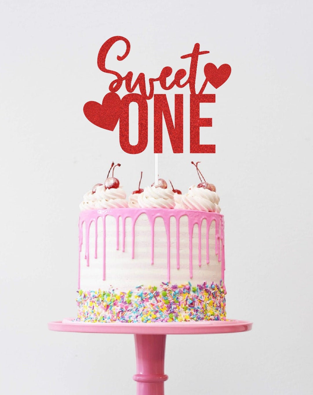 Sweet One Cake Topper 1st Birthday Cake Topper Sweetheart - Etsy