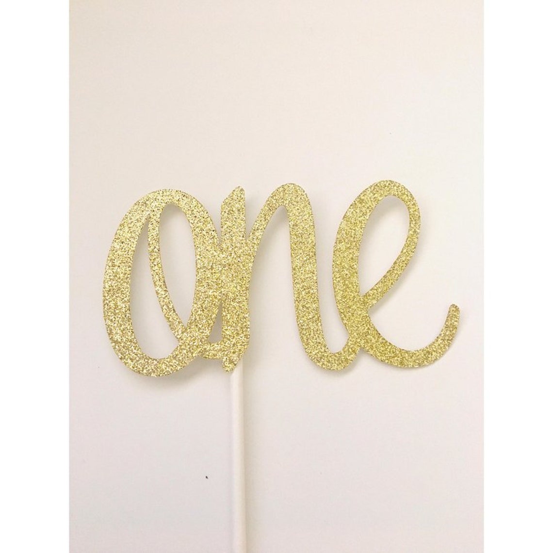 Glitter Gold One Cake Topper | First Birthday Smash Cake - Etsy