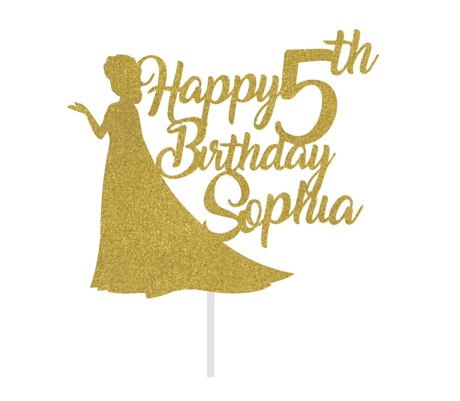 Princess Birthday Cake Topper Birthday Cake Topper With Name Etsy