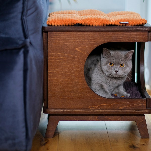 Luxury Wooden DOG HOUSE & CAT Bed For Pet Lovers - Modern Pet Kennel Furniture And Crate