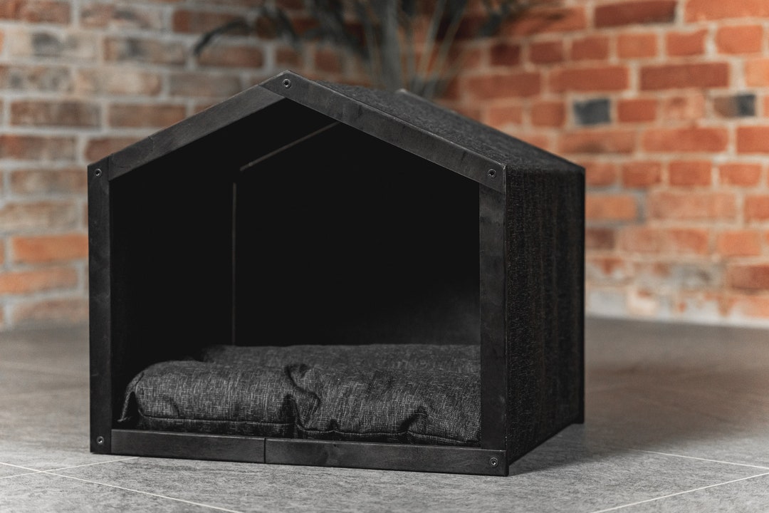 Sophisticated Indoor Pet Crate - Modern Wooden Dog House, Luxury Cat ...