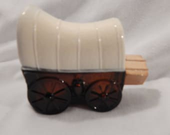 Vintage Avon Covered Wagon Decanter Bottle EMPTY