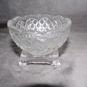 Vintage Avon  Footed Pressed Glass Votive Tea light Candle Holder