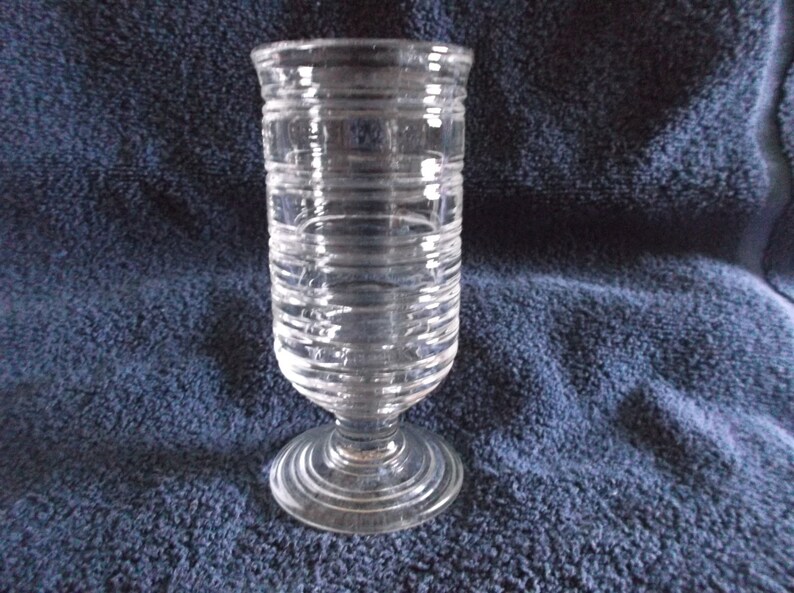 Vintage Avon Footed Clear Glass Candle Holder Candles & Holders