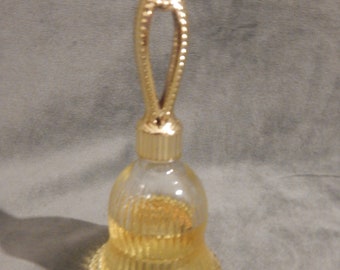 Vintage Avon Bell Shaped Bottle with Gold Tone Top