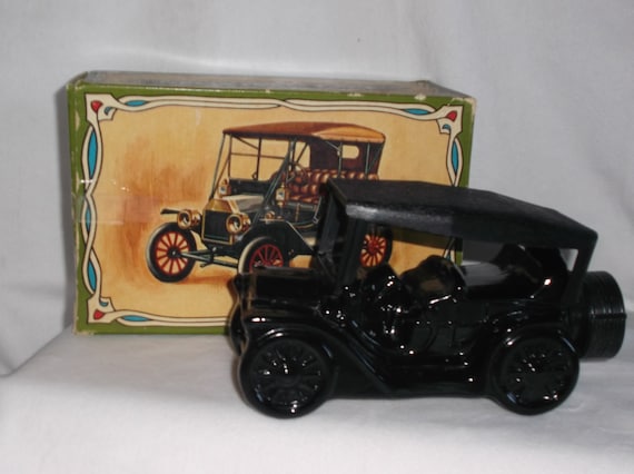 Vintage Avon Touring T Car Black After Shave Decanter Bottle EMPTY