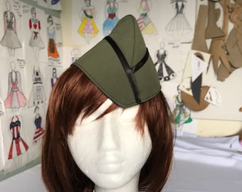 Pinup Military Hat ,pinup hat ,Garrison Hat,side cap.