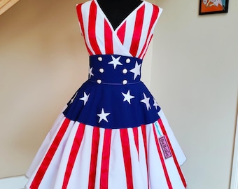 Pageant Custom order,patriotic dress,4th of July costume.