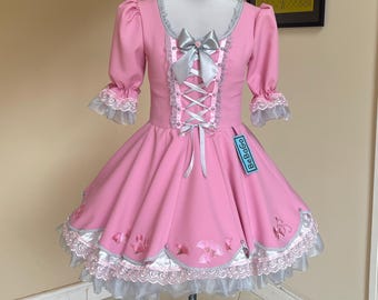 Little Oyster Dress  Alice adventure in Wonderland Inspired Pink Fantasy Costume  Alice Halloween outfit