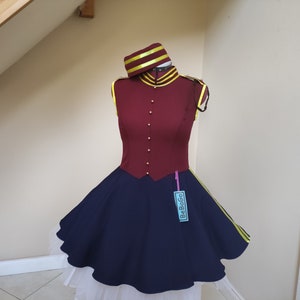 Halloween costume,Cosplay dress,cosplay costume,bellhop dress with hat