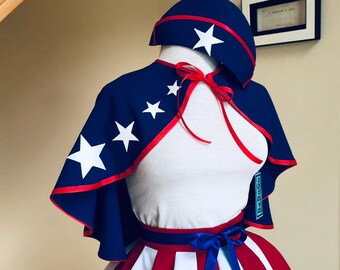 Cosplay cape,uso girl cape,American flag costume