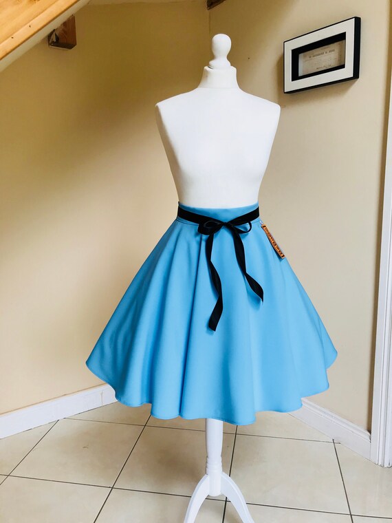 Blue Full Circle Skirt ,swing Skirt, Baby Blue Israel