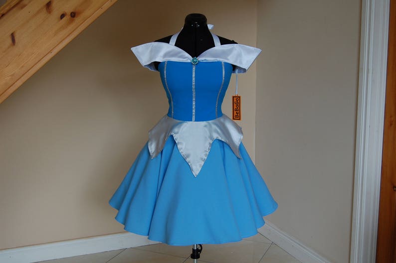 blue sleeping beauty dress