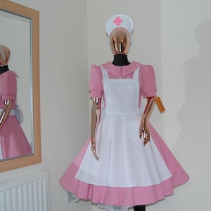 Nurse pink dress ,classic nurse  Costume made to measure dress.
