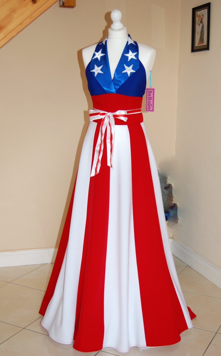 Pageant Patriotic Dress , American flag Dress 4th of July costume MADE TO MEASURE!!