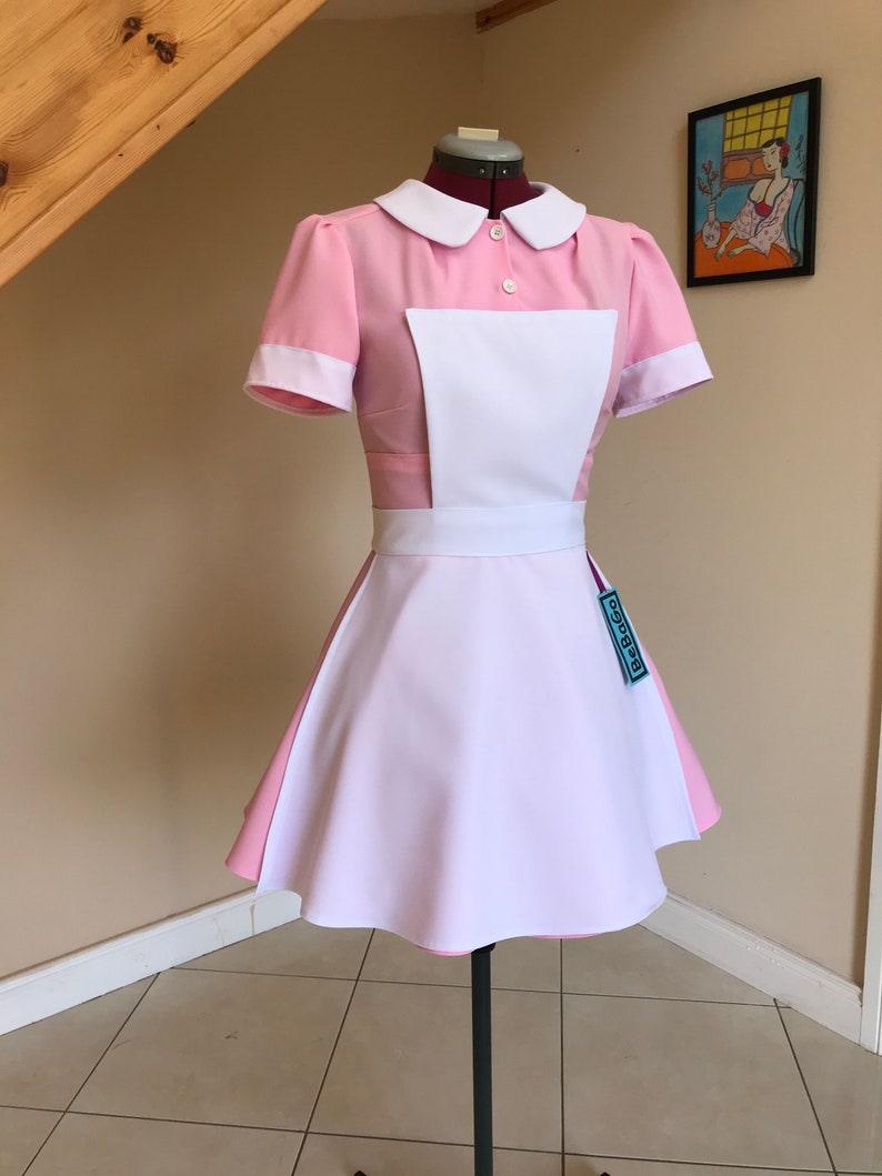 Nurse Costume Maid Costume pink Cosplay Dress Etsy