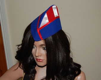 Pinup Military Hat ,captain hat ,Garrison Hat,side cap.