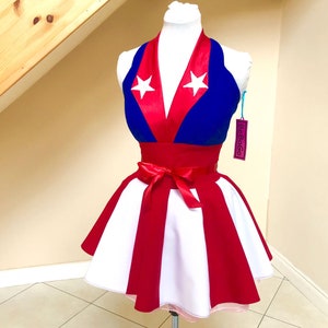 Pinup style cosplay dress ,USO girl dress.