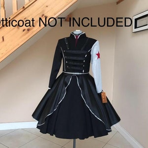 Army style Cosplay dress, cosplay costume, armor black dress