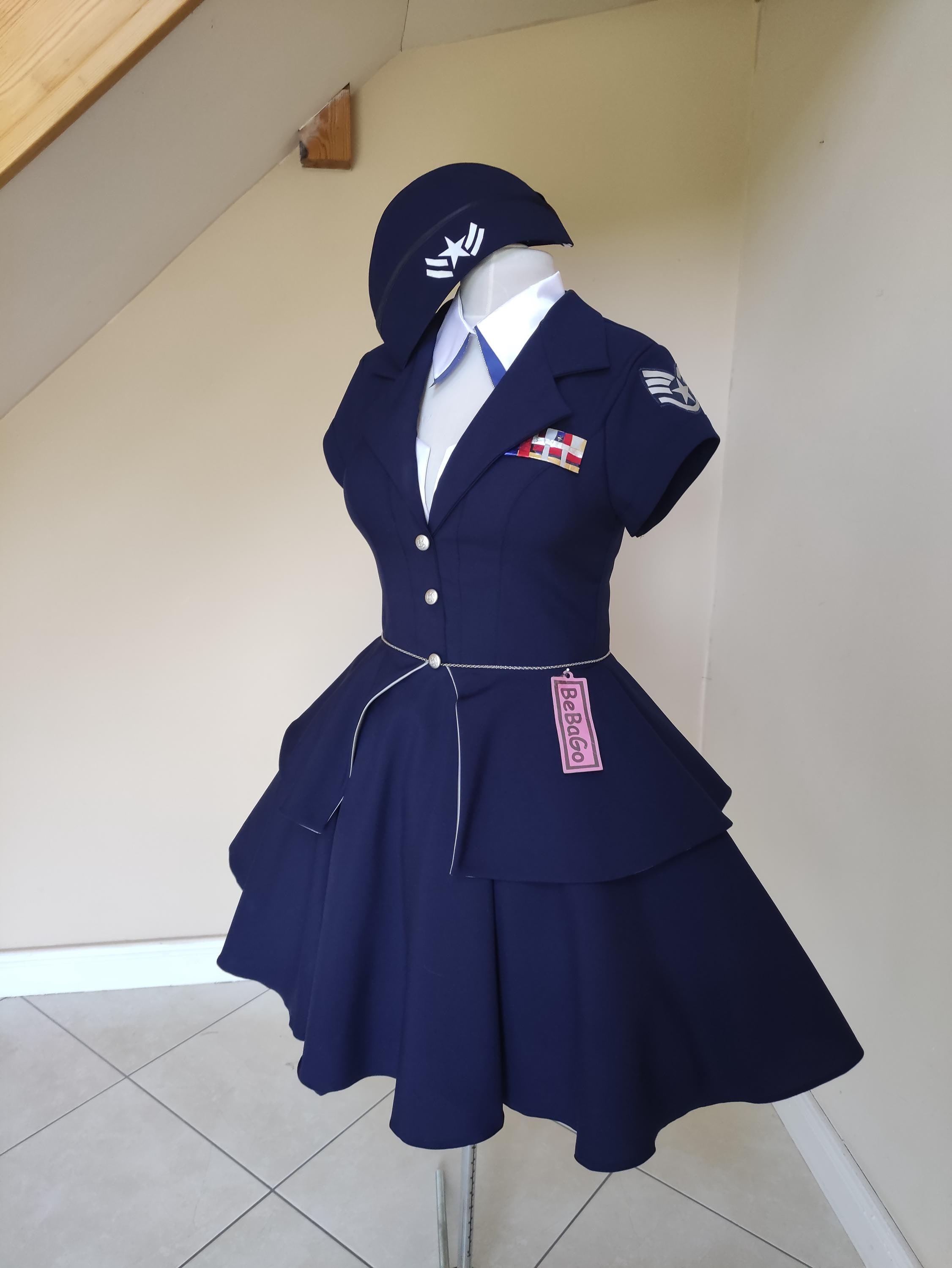 chinese dress ladies Ladies Fever Wartime Captain Army 40s WW2 Military Soldier Fancy Dress main image 0