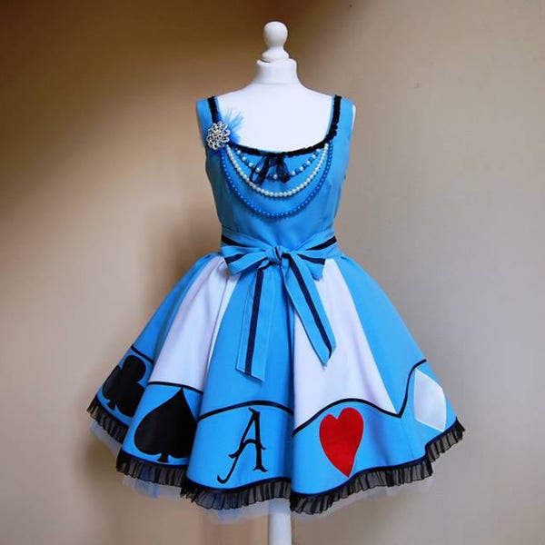 Alice's Adventures in Wonderland Dress exclusive Edition, Alice Halloween-Kostüm, Alice Cosplay Kostüm - Blaues Kleid