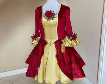 Christmas red Costume Dress, Winter dress cosplay princess