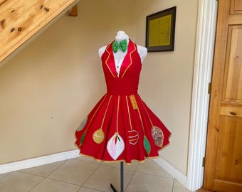Christmas red dress Santa Women's Luxury Christmas outfit Elegant Holiday costume