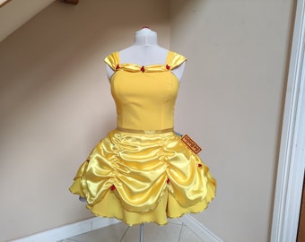 Princess cosplay dress,yellow dress, princess adult costume