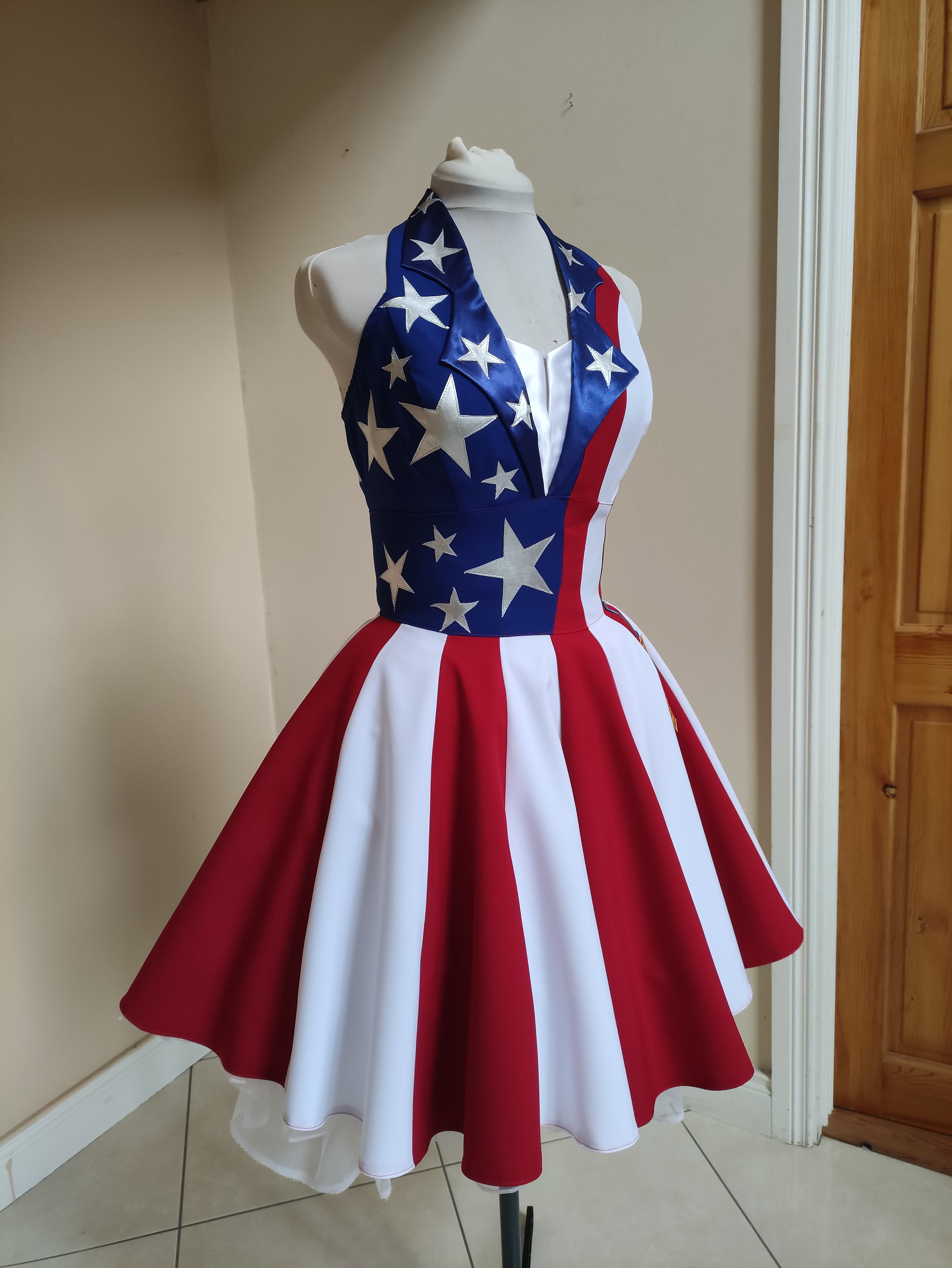 american flag homecoming dress American Flag Prom Dress